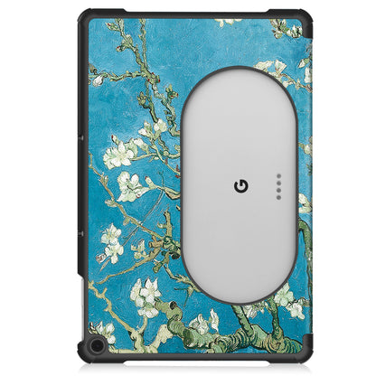 Trifold Stand PU Leather Case for Google Pixel Tablet , Pattern Printing Protective Tablet Cover