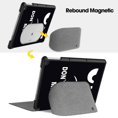 Trifold Stand PU Leather Case for Google Pixel Tablet , Pattern Printing Protective Tablet Cover