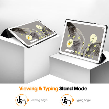 Trifold Stand PU Leather Case for Google Pixel Tablet , Pattern Printing Protective Tablet Cover