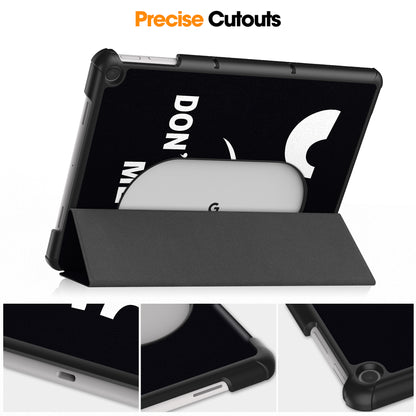 Trifold Stand PU Leather Case for Google Pixel Tablet , Pattern Printing Protective Tablet Cover