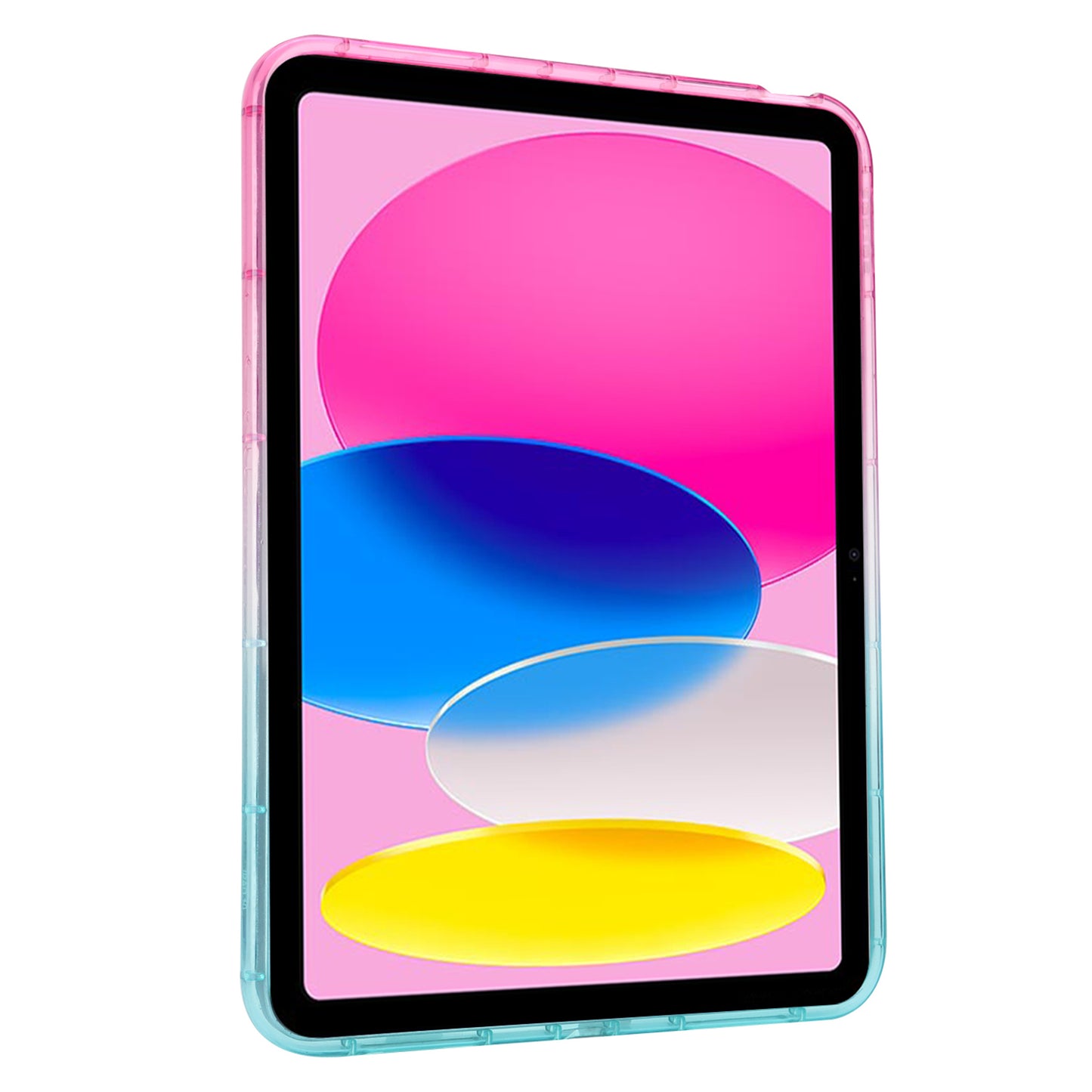 For iPad 10.9 (2022) Soft TPU Tablet Case Gradient Glitter Down Jacket Design Anti-drop Cover