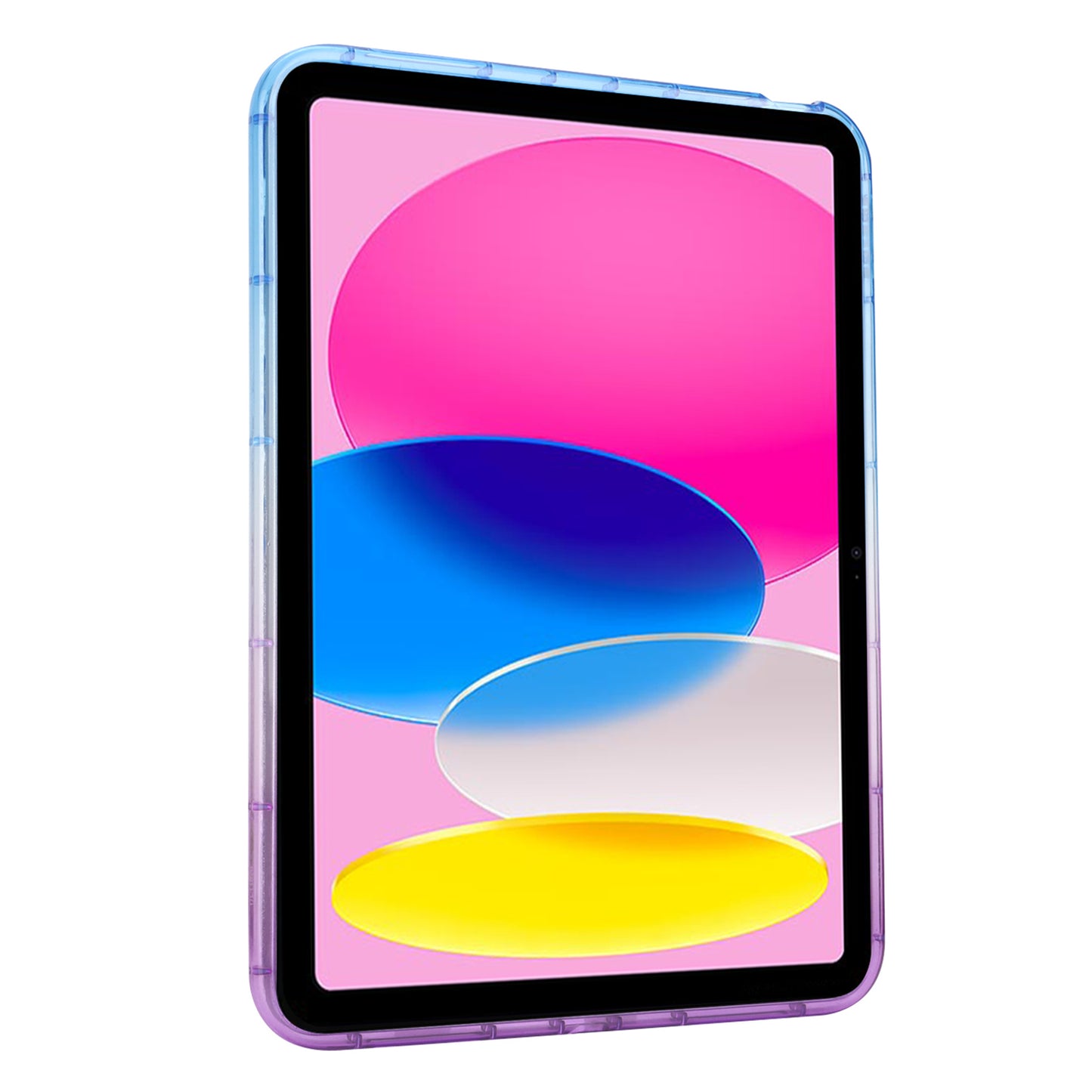 For iPad 10.9 (2022) Soft TPU Tablet Case Gradient Glitter Down Jacket Design Anti-drop Cover