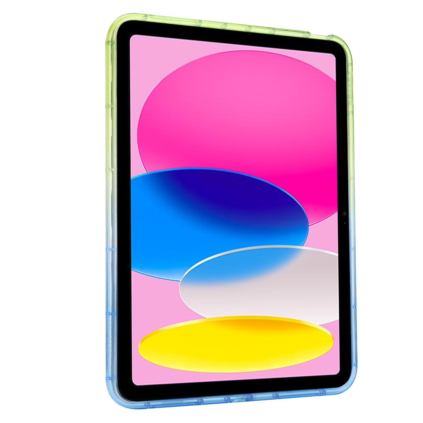For iPad 10.9 (2022) Soft TPU Tablet Case Gradient Glitter Down Jacket Design Anti-drop Cover