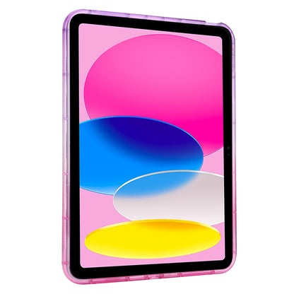For iPad 10.9 (2022) Soft TPU Tablet Case Gradient Glitter Down Jacket Design Anti-drop Cover