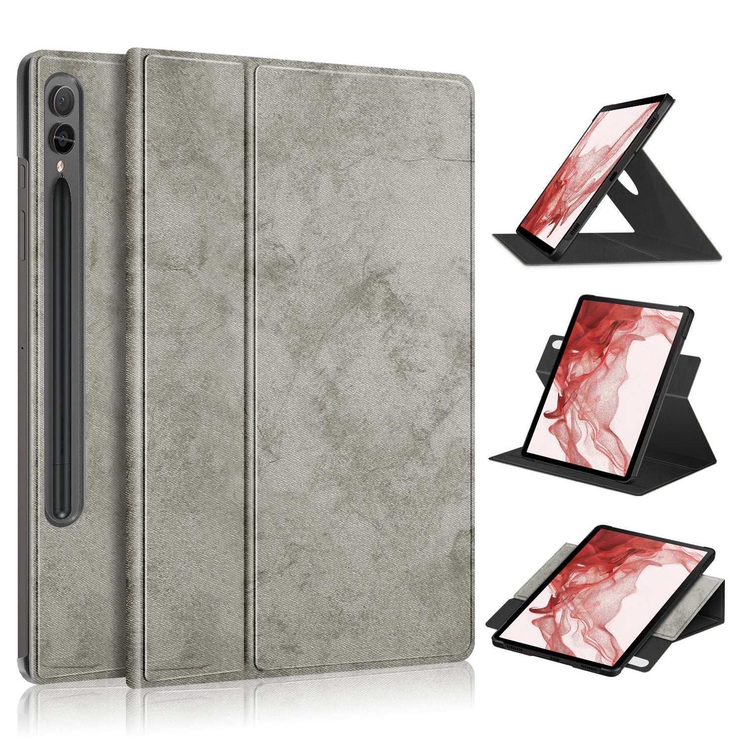 Tablet Case for Samsung Galaxy Tab S9+ SM-X810 (Wi-Fi), SM-X816B (5G Global), SM-X818U (5G US) Leather Rotary Stand Cover