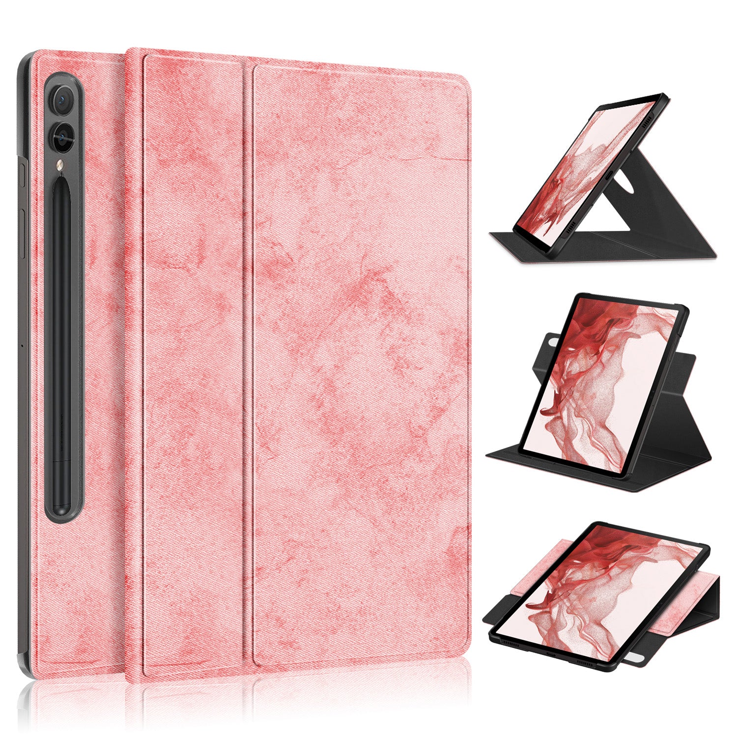 Tablet Case for Samsung Galaxy Tab S9+ SM-X810 (Wi-Fi), SM-X816B (5G Global), SM-X818U (5G US) Leather Rotary Stand Cover