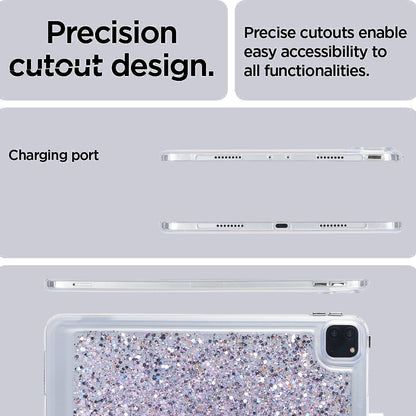 For iPad Pro 11 (2018) / (2020) / (2021) / (2022) Glitter Tablet Case TPU + PC Protective Tablet Cover