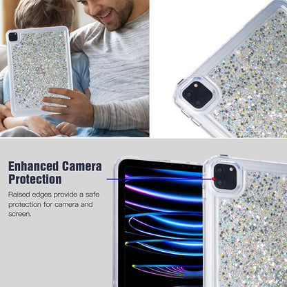 For iPad Pro 11 (2018) / (2020) / (2021) / (2022) Glitter Tablet Case TPU + PC Protective Tablet Cover