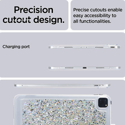 For iPad Pro 11 (2018) / (2020) / (2021) / (2022) Glitter Tablet Case TPU + PC Protective Tablet Cover
