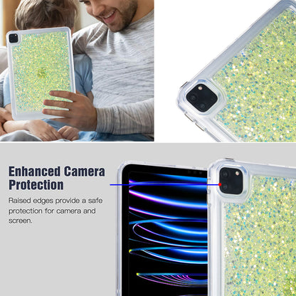For iPad Pro 11 (2018) / (2020) / (2021) / (2022) Glitter Tablet Case TPU + PC Protective Tablet Cover