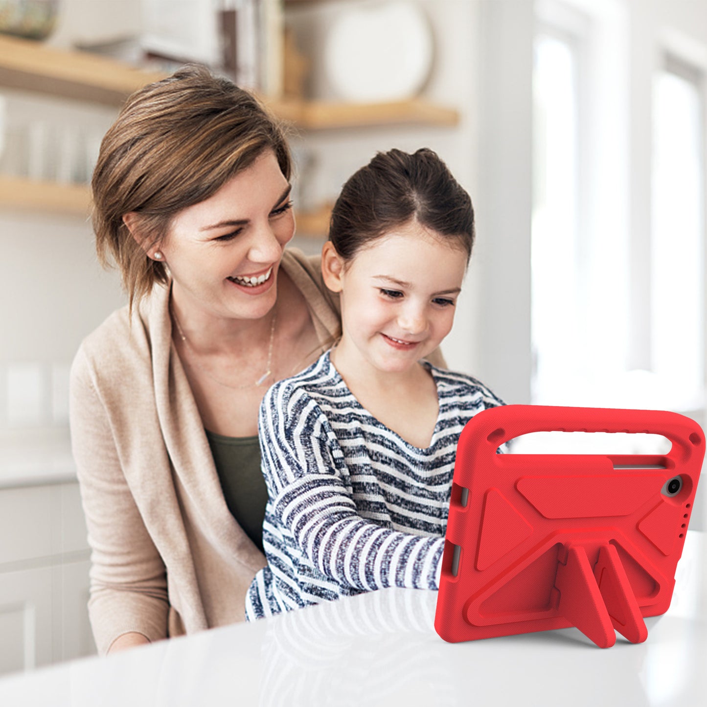 For Lenovo Tab M8 Gen 4 Hand Grip EVA Tablet Case Foldable Kickstand Tablet Cover