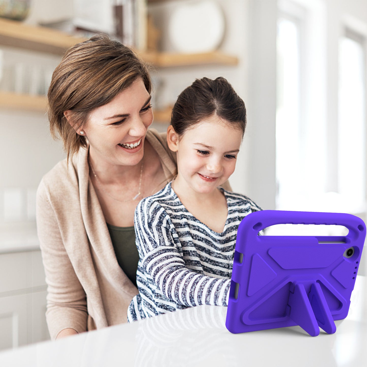 For Lenovo Tab M8 Gen 4 Hand Grip EVA Tablet Case Foldable Kickstand Tablet Cover