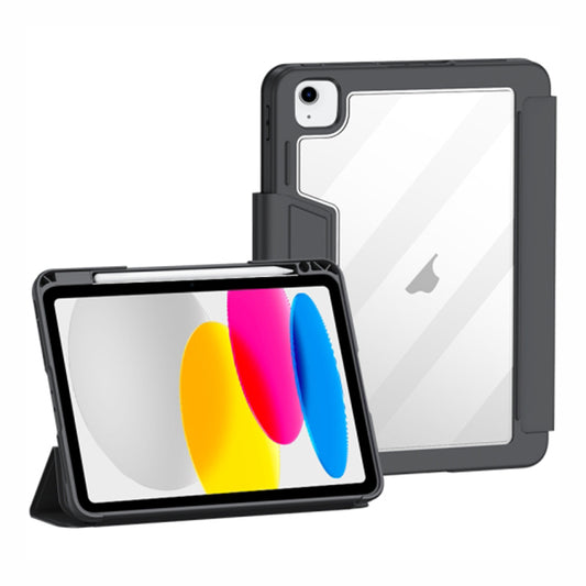For iPad 10.9 (2022) PU Leather Stand Case Origami Auto Wake / Sleep Tablet Cover with Pencil Holder