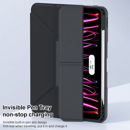 For iPad 10.9 (2022) PU Leather Stand Case Origami Auto Wake / Sleep Tablet Cover with Pencil Holder