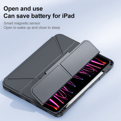 For iPad 10.9 (2022) PU Leather Stand Case Origami Auto Wake / Sleep Tablet Cover with Pencil Holder