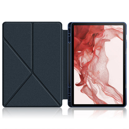 Tablet Case for Samsung Galaxy Tab S9 SM-X710, SM-X716B, SM-X718U PU Leather Origami Stand Protective Cover