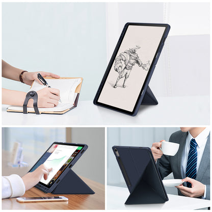 Tablet Case for Samsung Galaxy Tab S9 SM-X710, SM-X716B, SM-X718U PU Leather Origami Stand Protective Cover