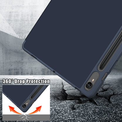 Tablet Case for Samsung Galaxy Tab S9 SM-X710, SM-X716B, SM-X718U PU Leather Origami Stand Protective Cover