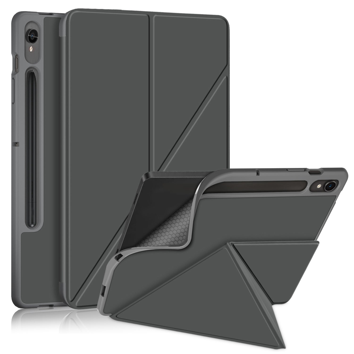 Tablet Case for Samsung Galaxy Tab S9 SM-X710, SM-X716B, SM-X718U PU Leather Origami Stand Protective Cover