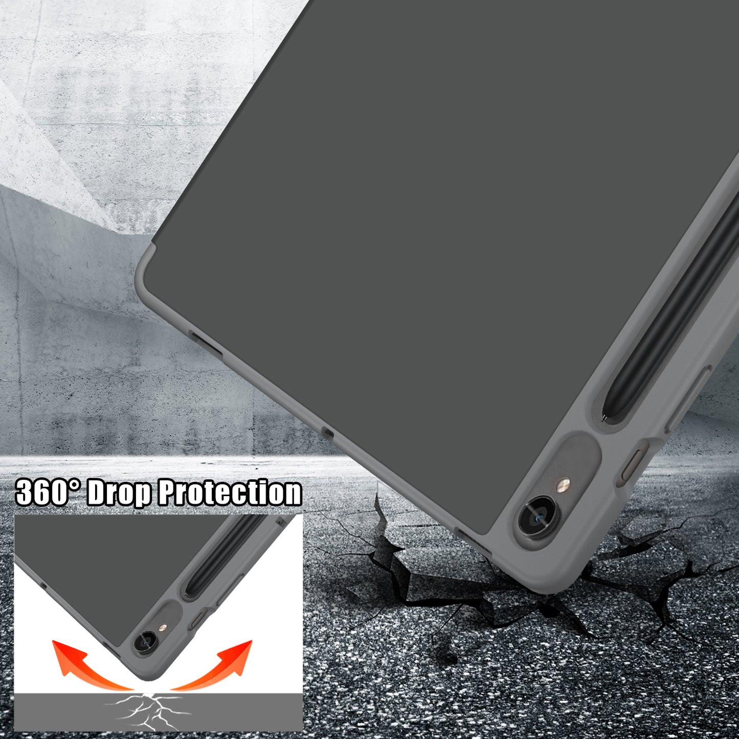Tablet Case for Samsung Galaxy Tab S9 SM-X710, SM-X716B, SM-X718U PU Leather Origami Stand Protective Cover