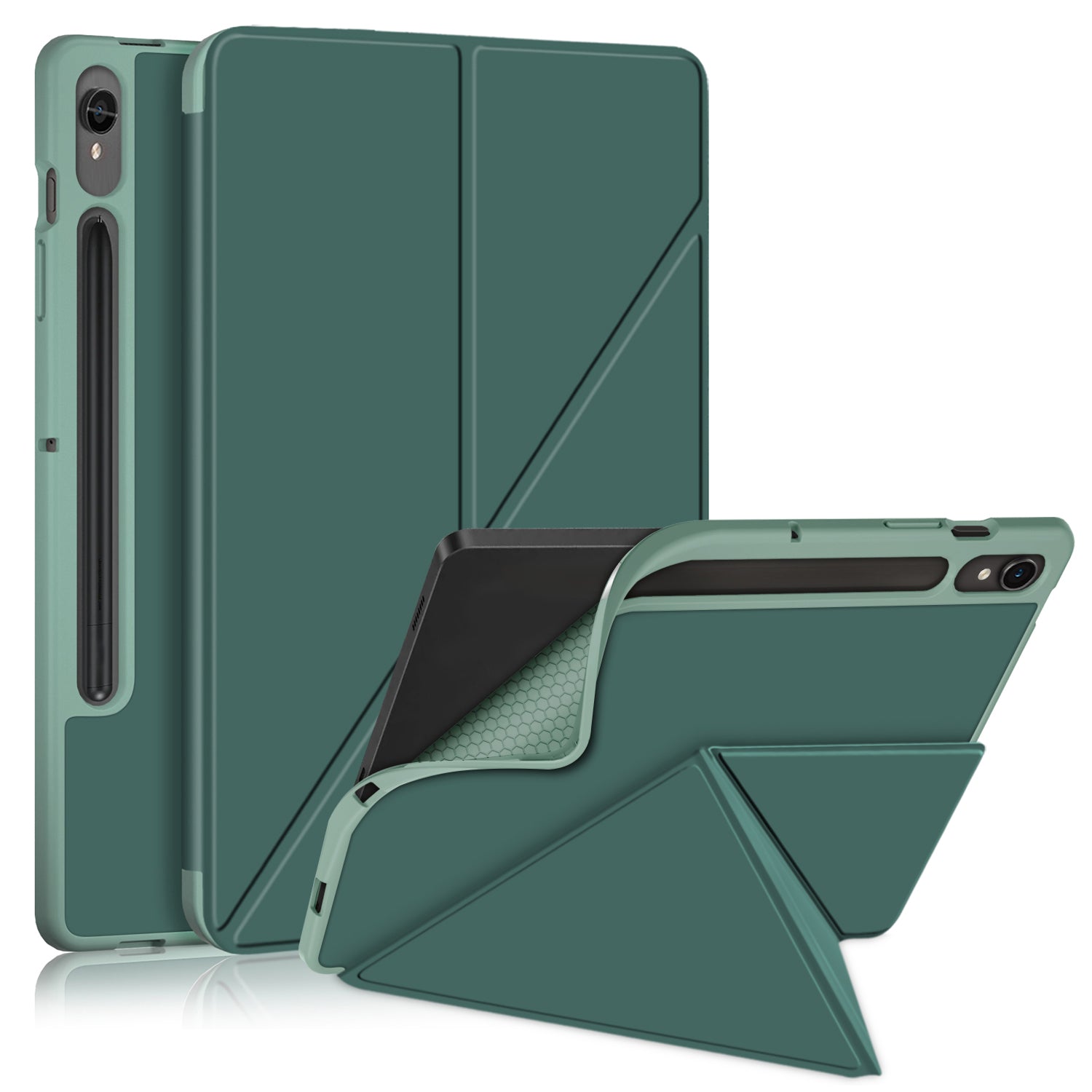 Tablet Case for Samsung Galaxy Tab S9 SM-X710, SM-X716B, SM-X718U PU Leather Origami Stand Protective Cover