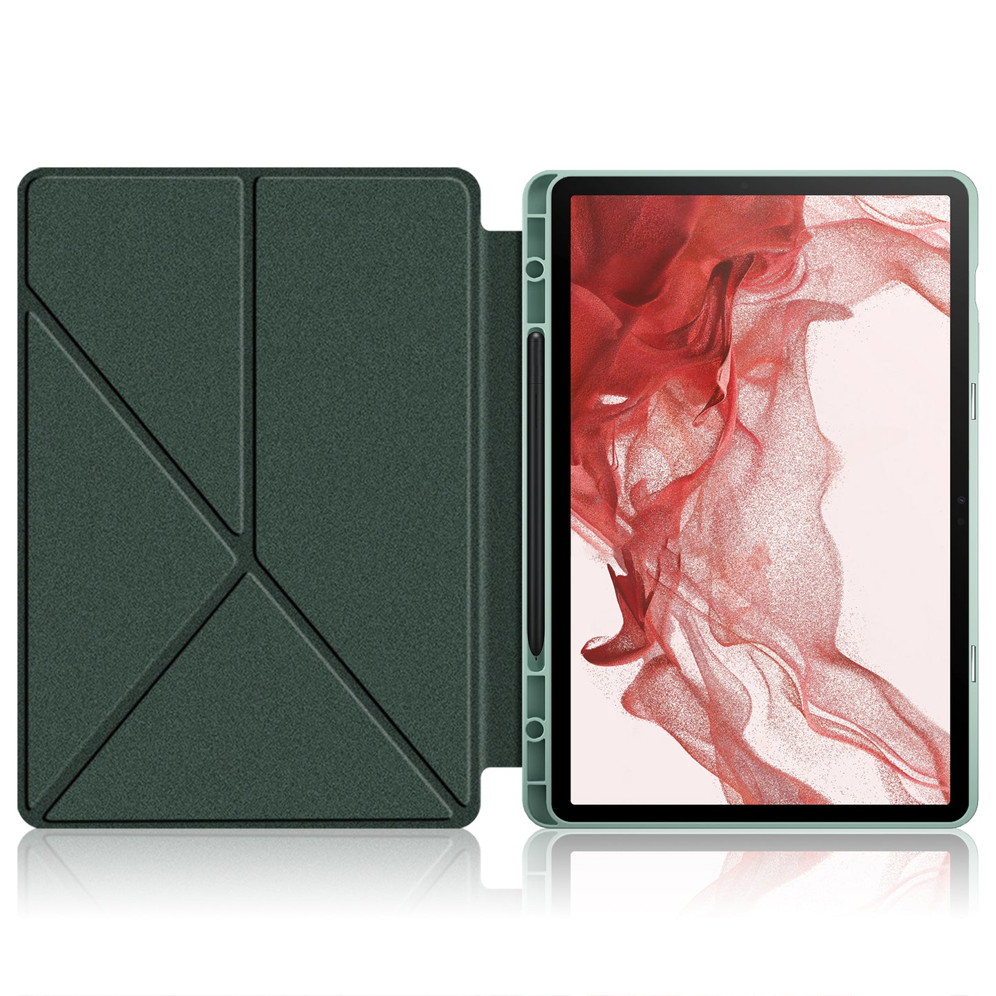 Tablet Case for Samsung Galaxy Tab S9 SM-X710, SM-X716B, SM-X718U PU Leather Origami Stand Protective Cover