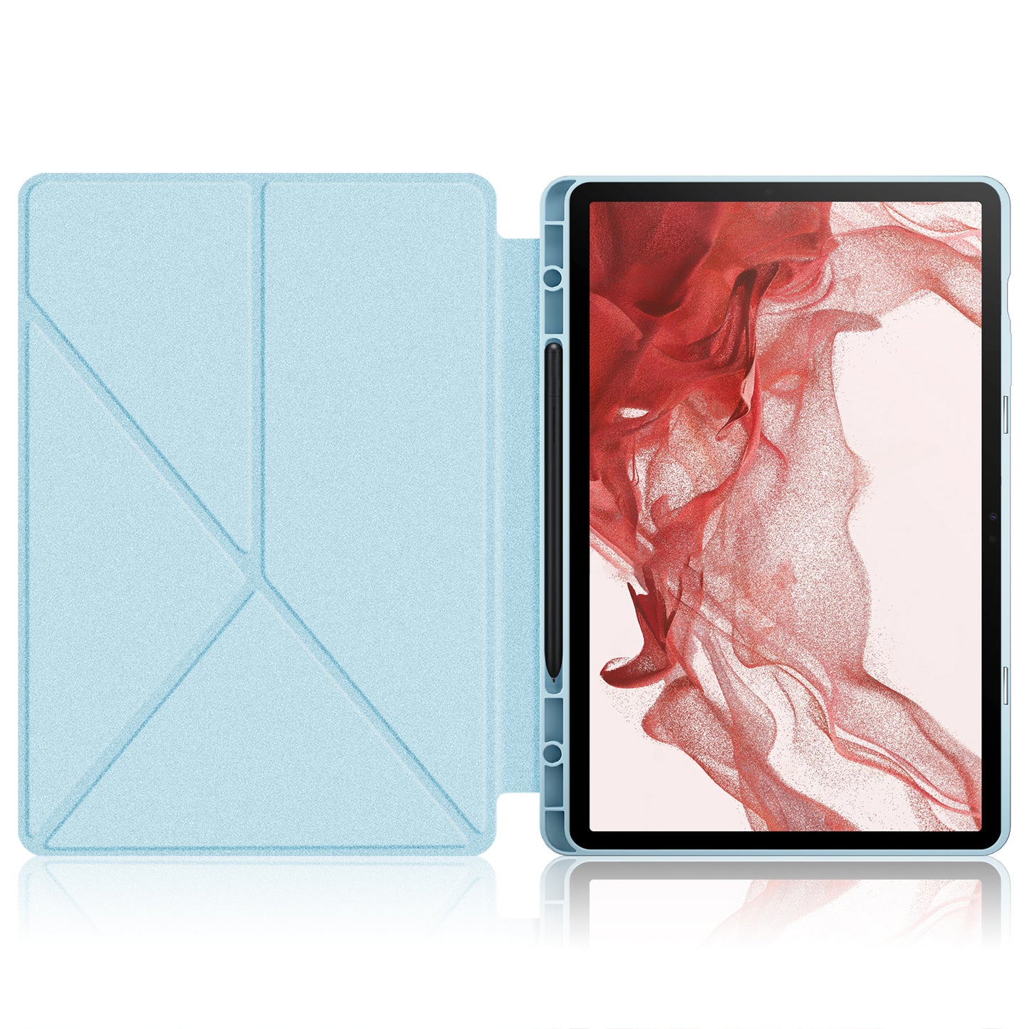 Tablet Case for Samsung Galaxy Tab S9 SM-X710, SM-X716B, SM-X718U PU Leather Origami Stand Protective Cover