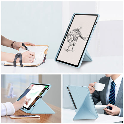 Tablet Case for Samsung Galaxy Tab S9 SM-X710, SM-X716B, SM-X718U PU Leather Origami Stand Protective Cover