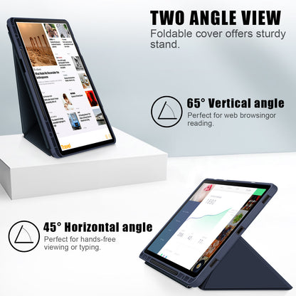 Origami Stand Case for Samsung Galaxy Tab S9+ SM-X810 (Wi-Fi), SM-X816B (5G Global), SM-X818U (5G US) PU Leather Smart Tablet Cover