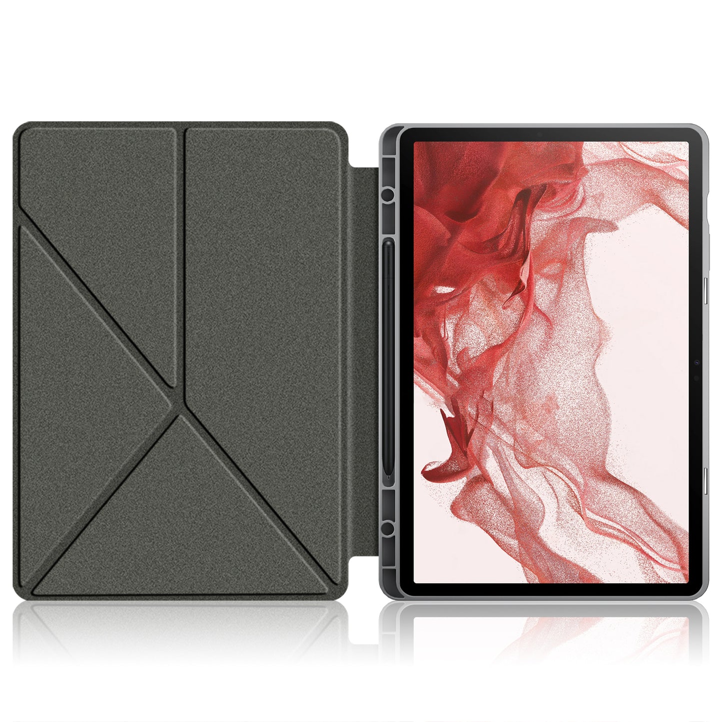 Origami Stand Case for Samsung Galaxy Tab S9+ SM-X810 (Wi-Fi), SM-X816B (5G Global), SM-X818U (5G US) PU Leather Smart Tablet Cover