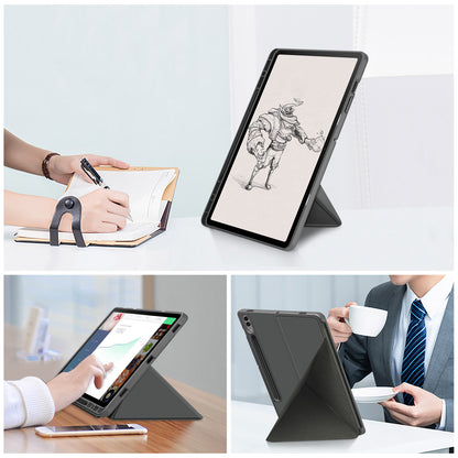 Origami Stand Case for Samsung Galaxy Tab S9+ SM-X810 (Wi-Fi), SM-X816B (5G Global), SM-X818U (5G US) PU Leather Smart Tablet Cover