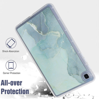 Tablet Case for Samsung Galaxy Tab A7 Lite 8.7-inch T220 T225 , Marble Pattern Printing TPU Soft Skin Protective Cover