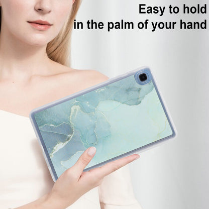 Tablet Case for Samsung Galaxy Tab A7 Lite 8.7-inch T220 T225 , Marble Pattern Printing TPU Soft Skin Protective Cover