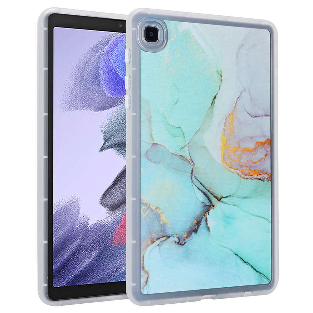 Tablet Case for Samsung Galaxy Tab A7 Lite 8.7-inch T220 T225 , Marble Pattern Printing TPU Soft Skin Protective Cover