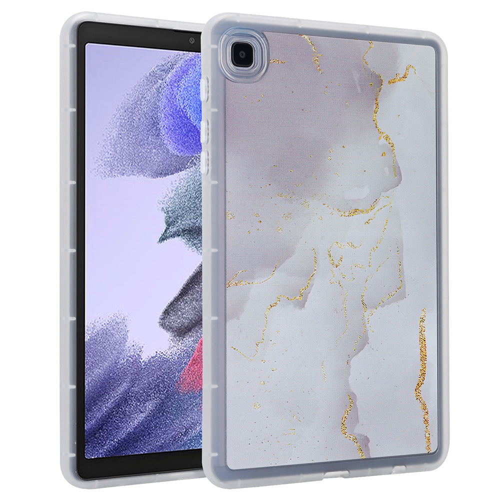 Tablet Case for Samsung Galaxy Tab A7 Lite 8.7-inch T220 T225 , Marble Pattern Printing TPU Soft Skin Protective Cover