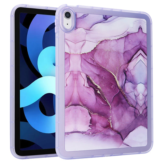 For iPad 10.9 (2022) TPU Tablet Case Marble Pattern Printing Shockproof Back Cover Shell