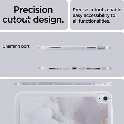 For iPad 10.9 (2022) TPU Tablet Case Marble Pattern Printing Shockproof Back Cover Shell