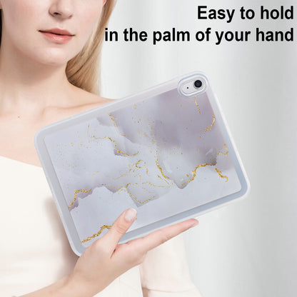 For iPad 10.9 (2022) TPU Tablet Case Marble Pattern Printing Shockproof Back Cover Shell