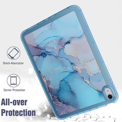 For iPad 10.9 (2022) TPU Tablet Case Marble Pattern Printing Shockproof Back Cover Shell