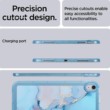 For iPad 10.9 (2022) TPU Tablet Case Marble Pattern Printing Shockproof Back Cover Shell