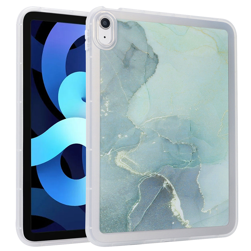 For iPad 10.9 (2022) TPU Tablet Case Marble Pattern Printing Shockproof Back Cover Shell