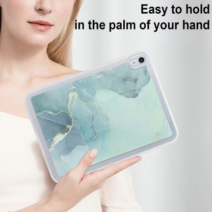 For iPad 10.9 (2022) TPU Tablet Case Marble Pattern Printing Shockproof Back Cover Shell