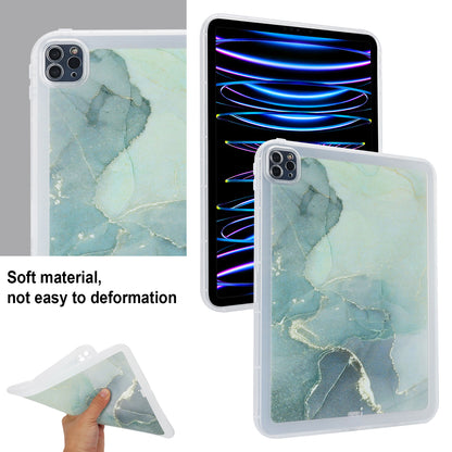 For iPad Pro 11 (2020) / (2021) / (2022) Soft TPU Tablet Case Marble Pattern Printing Back Shell