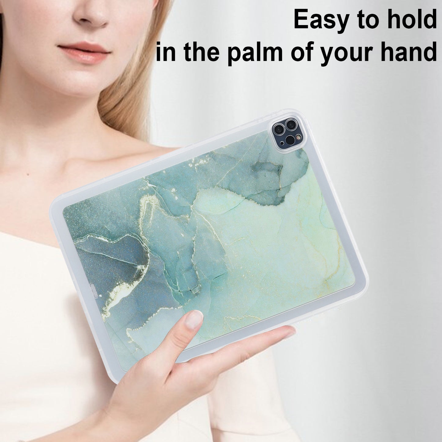 For iPad Pro 11 (2020) / (2021) / (2022) Soft TPU Tablet Case Marble Pattern Printing Back Shell