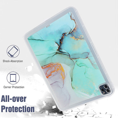 For iPad Pro 11 (2020) / (2021) / (2022) Soft TPU Tablet Case Marble Pattern Printing Back Shell