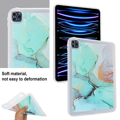 For iPad Pro 11 (2020) / (2021) / (2022) Soft TPU Tablet Case Marble Pattern Printing Back Shell