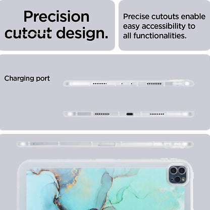 For iPad Pro 11 (2020) / (2021) / (2022) Soft TPU Tablet Case Marble Pattern Printing Back Shell