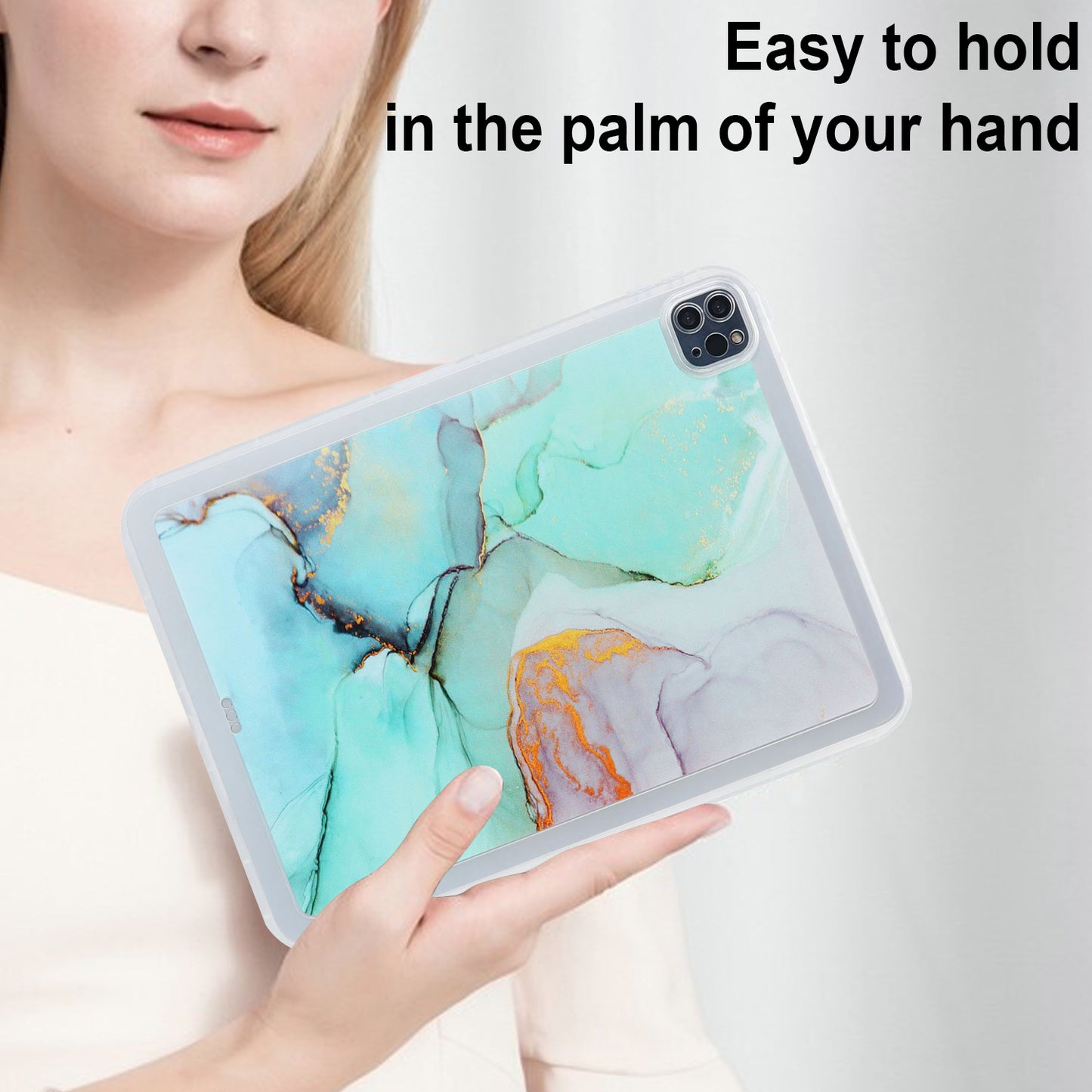 For iPad Pro 11 (2020) / (2021) / (2022) Soft TPU Tablet Case Marble Pattern Printing Back Shell