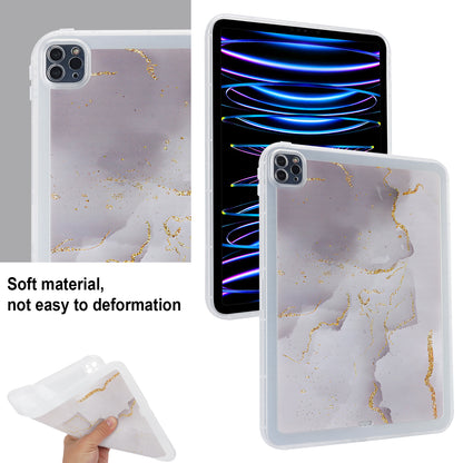For iPad Pro 11 (2020) / (2021) / (2022) Soft TPU Tablet Case Marble Pattern Printing Back Shell