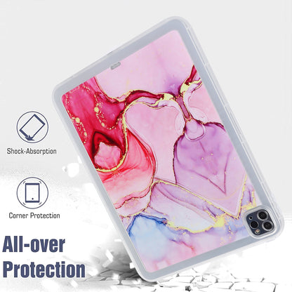 For iPad Pro 11 (2020) / (2021) / (2022) Soft TPU Tablet Case Marble Pattern Printing Back Shell
